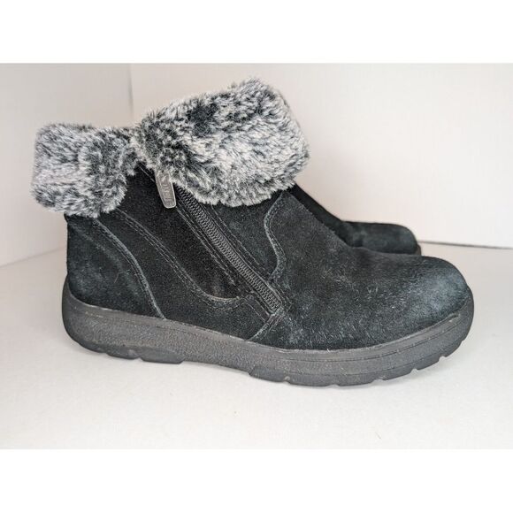 Khombu Shoes - Khombu Jessica Women's Faux Fur Lined Suede Ankle Boots in Black Size 98